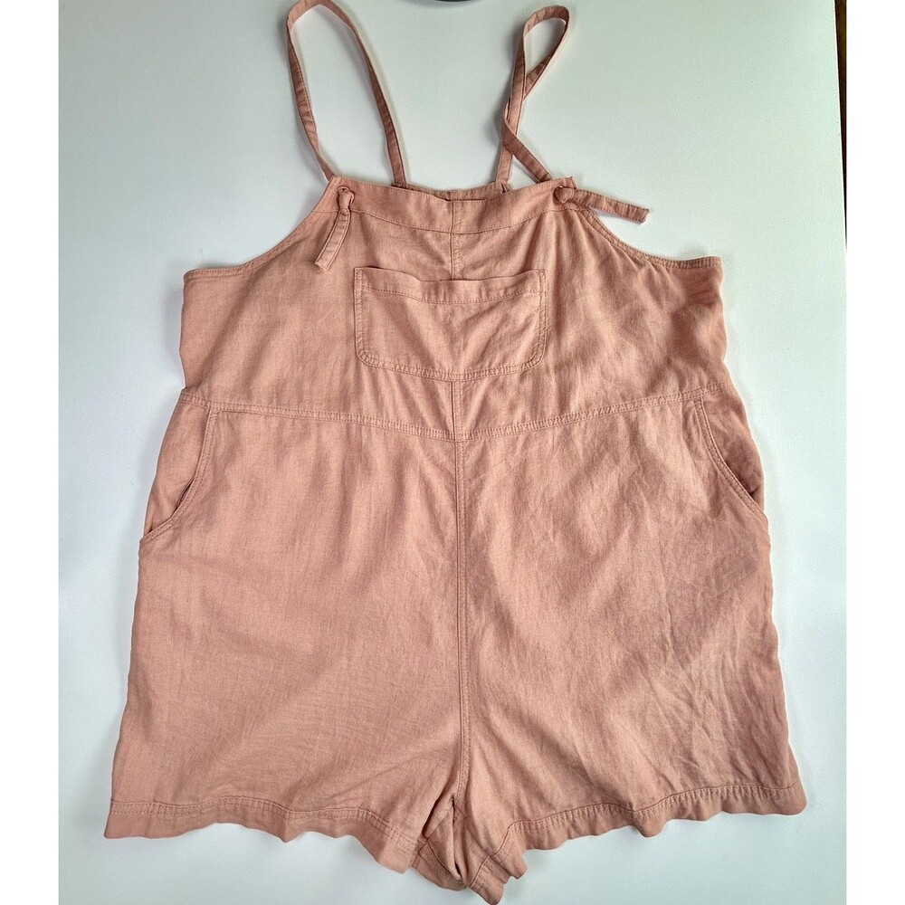 Old Navy Women's XXL Tall Terracotta/ Dusty Pink Linen Blend Cami Romper Overall